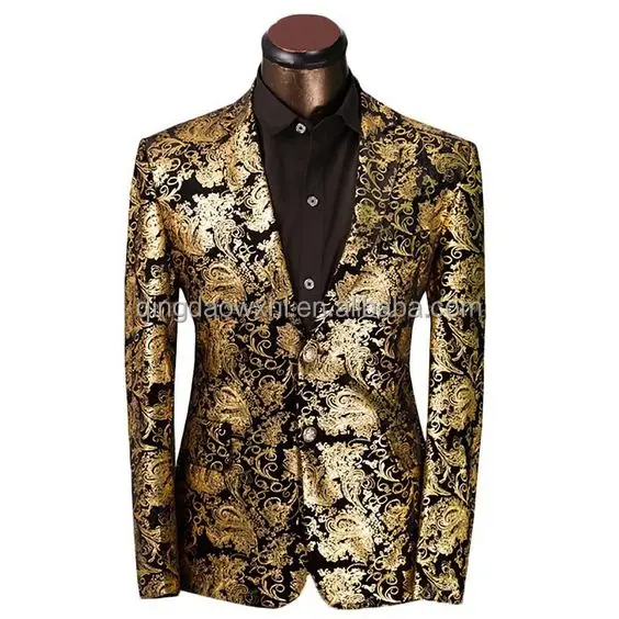 Ultimo Disegno Smoking Giacca Sportiva Immagine Deluxe Oro Paisley Abito Da  Sposa Uomo Fiorito Lucido Su Misura Vestito Degli Uomini - Buy Di Alta  Classe Su Misura Dei Vestiti,Due Pulsanti,Dapper E Signorile