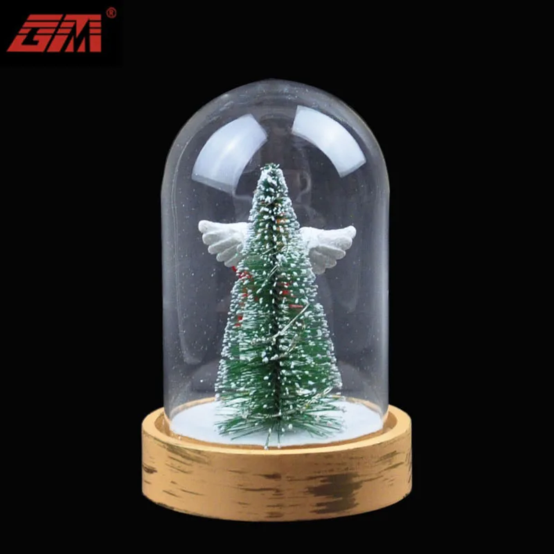 2022 factory direct sale new handmade christmas bell glass decoration with santa claus manufacture