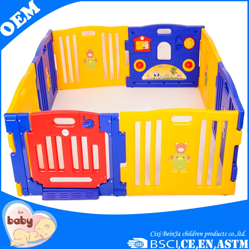 Importable Parc Pliable Pour Bebe En Plastique Colore 8 Panneaux Grande Taille Avec Porte Standard Europeen Buy Parc Pour Bebe Parc Pour Bebe En Plastique Parc Pour Bebe Portable Product On Alibaba Com