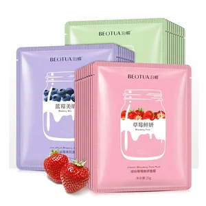 OEM ODM Moisturizing Whitening Collagen Essence Facial Mask Blueberry Strawberry Avocado Oil-Control Fruit Face Mask