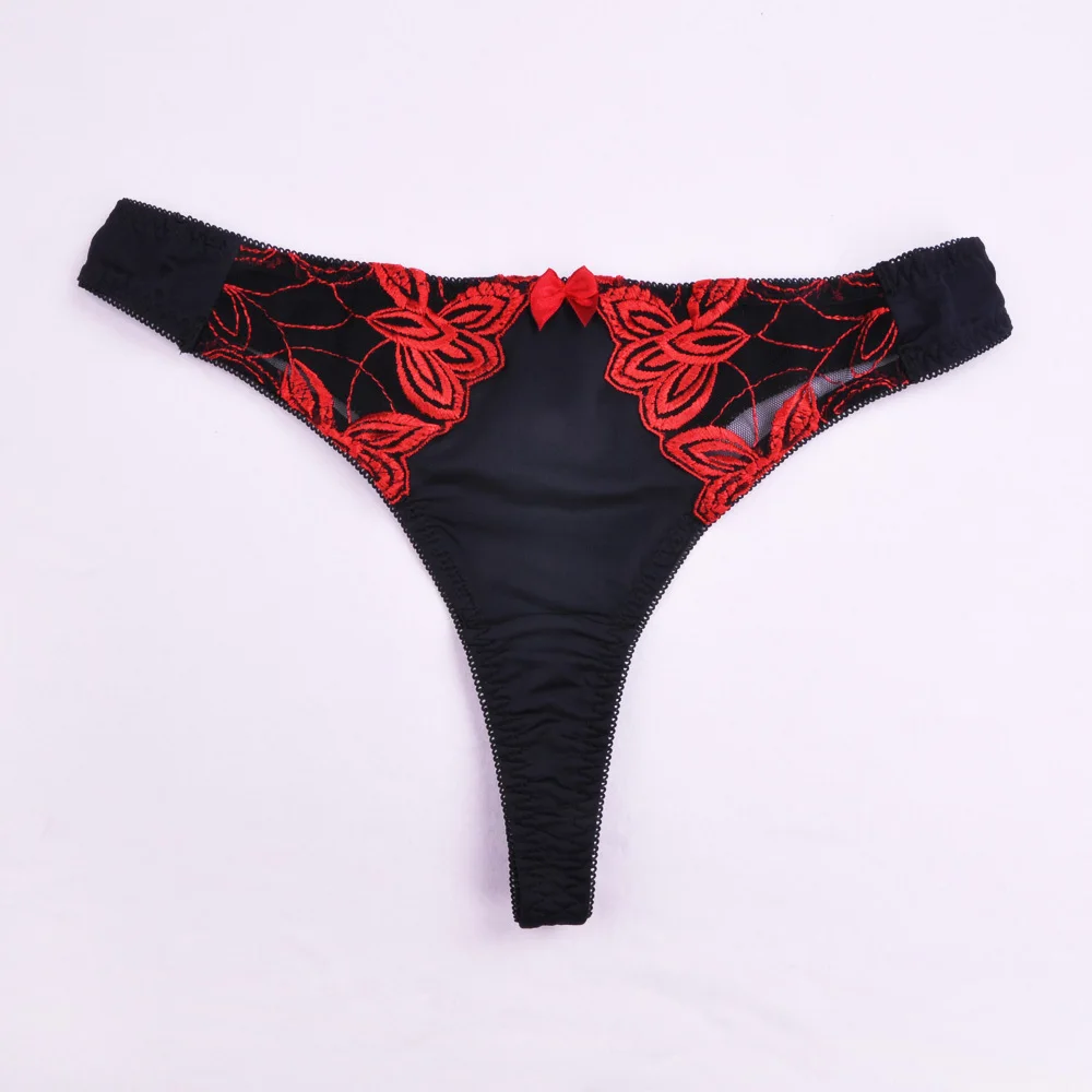 Embroidered Ladies Sexy Fancy Panty Thong