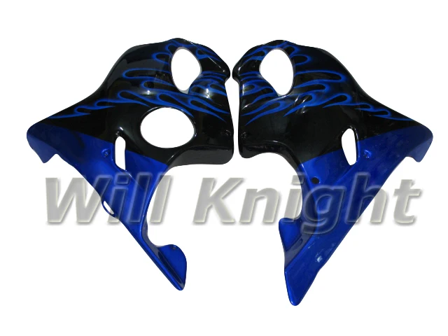 Обтекатели из АБС-пластика с синим пламенем для HONDA CBR600 F4 1999 2000, Обтекатели для кузова мотоцикла