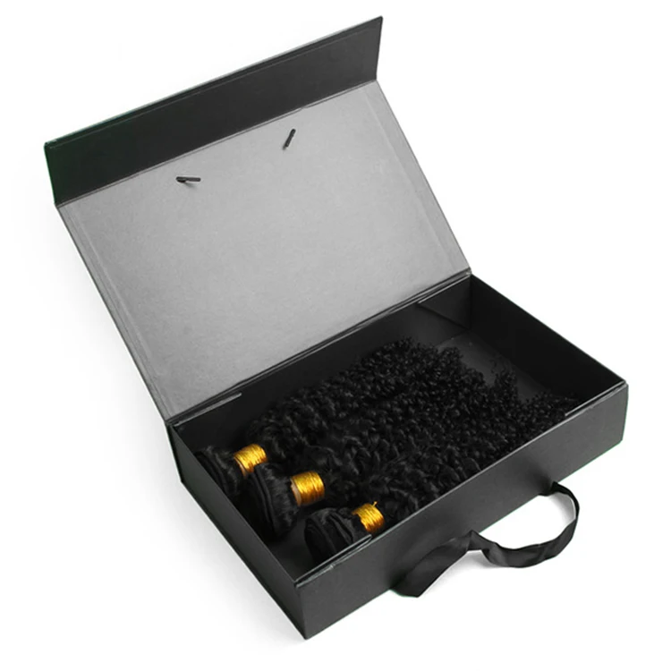 Оптовая продажа, частная торговая марка, Подарочная коробка для плетения натуральных волос, индивидуальный удлинитель, упаковка для париков, коробка для волос