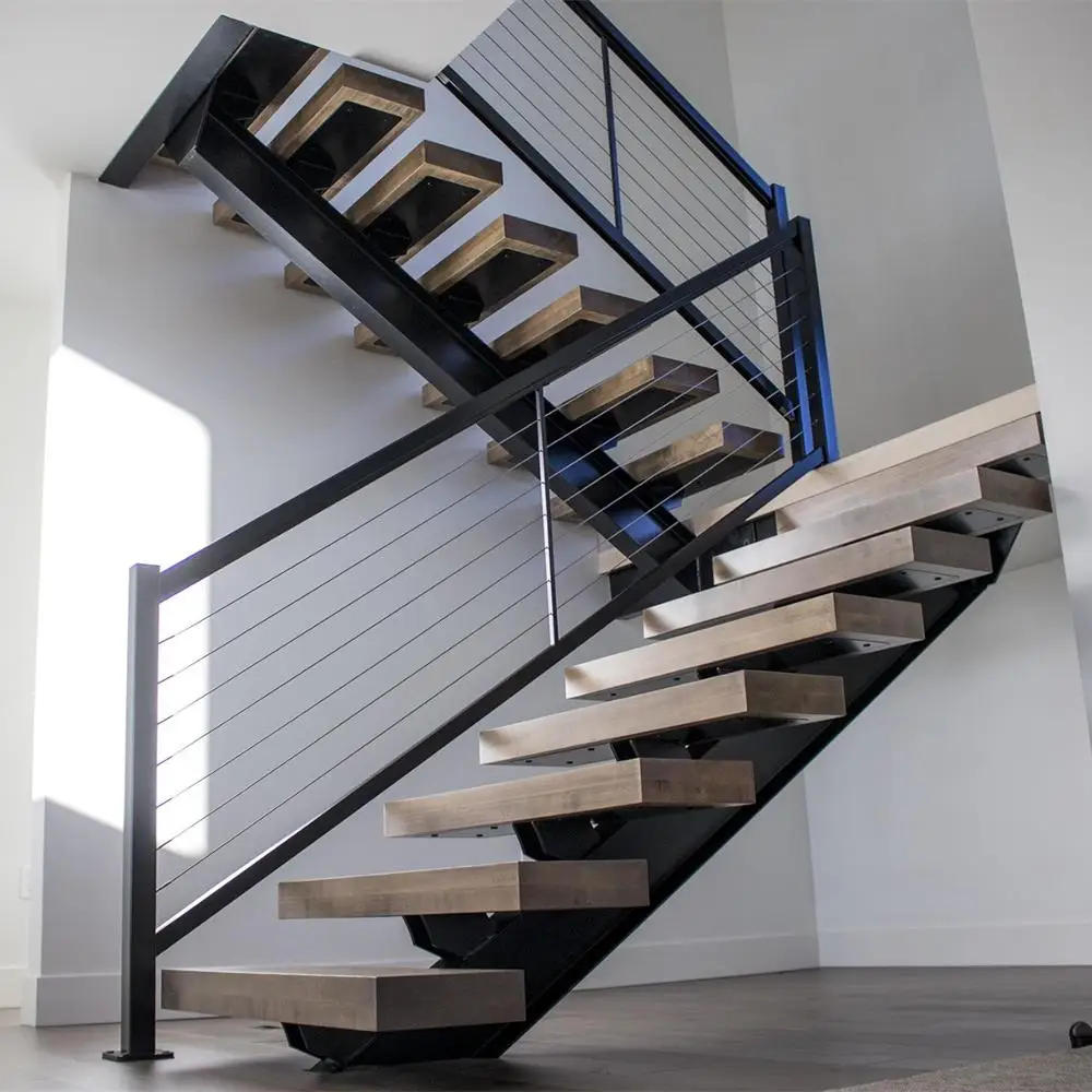 Лестница на металлокаркасе с деревянными ступенями своими руками фото