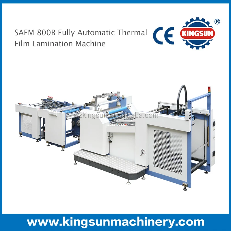 SAFM-800B Двусторонняя термоусадочная пленка полностью автоматическая машина для производства бумажных ламинатов