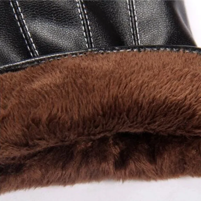 Модная черная зимняя женская ветрозащитная варежка из натуральной овечьей кожи с