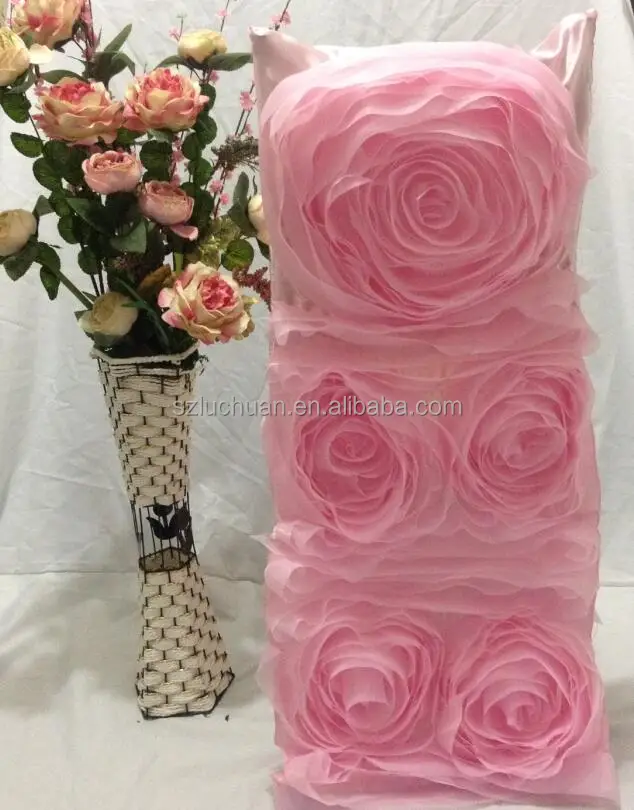 Высококачественный элегантный розовый свадебный чехол из органзы