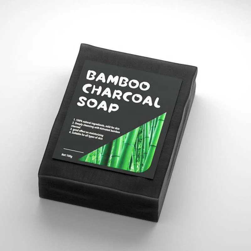 100% натуральное мыло ручной работы с натуральным бамбуковым углем для женщин и мужчин