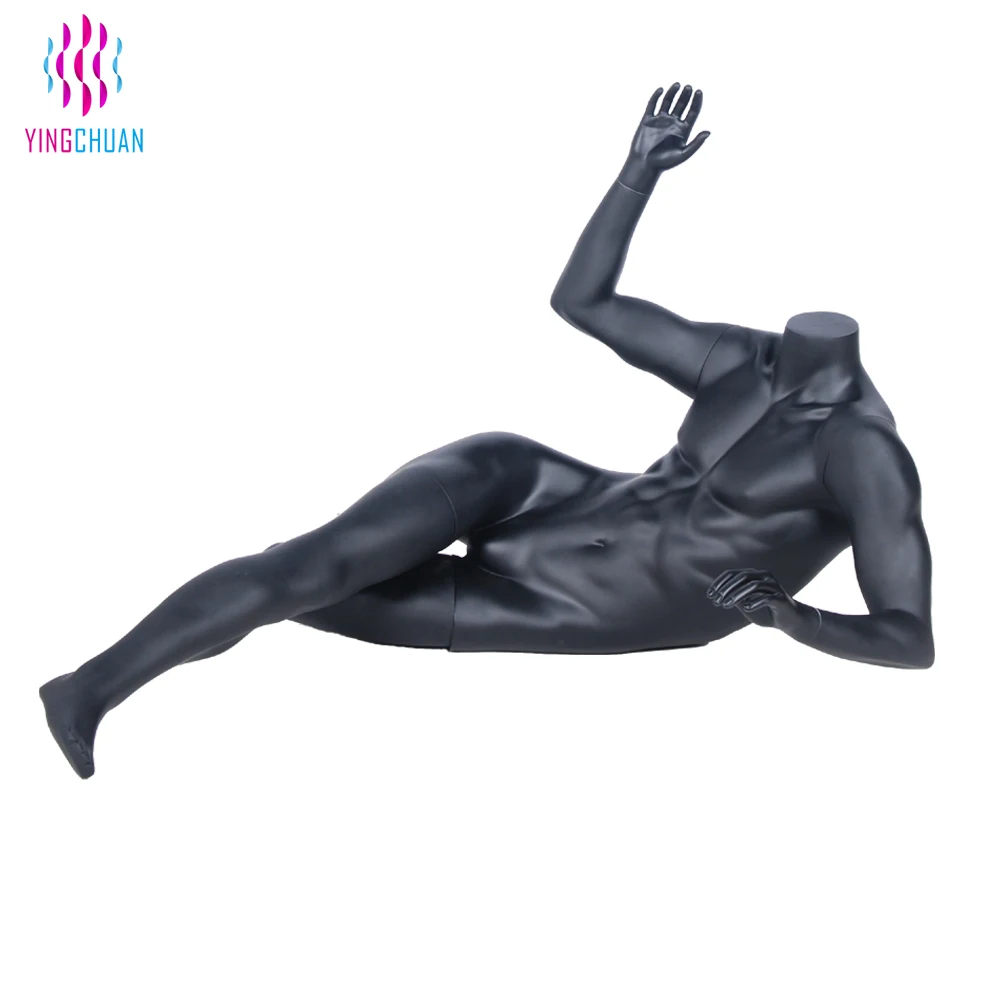 酷男子玩足球玻璃纤维运动人体模特男性肌肉人体模特