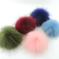 2pcs real raccoon fur pom poms ball key chain fur hat winter hats for shoes fur