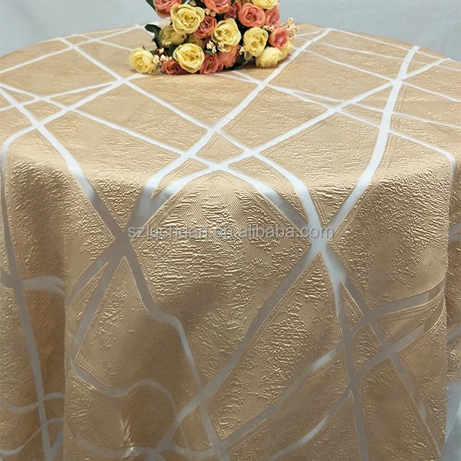 Newest Elegant Overlay Polyester Cloth Table Linens Wedding Event