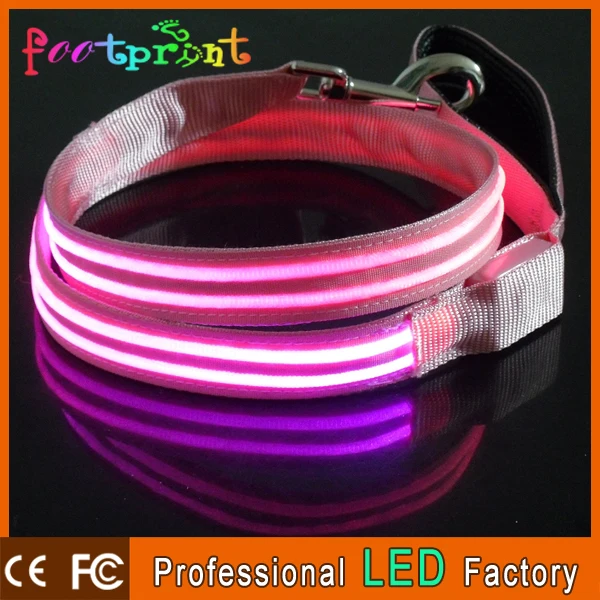 Из светодиодов мигающий аксессуары для собак ремни поводок