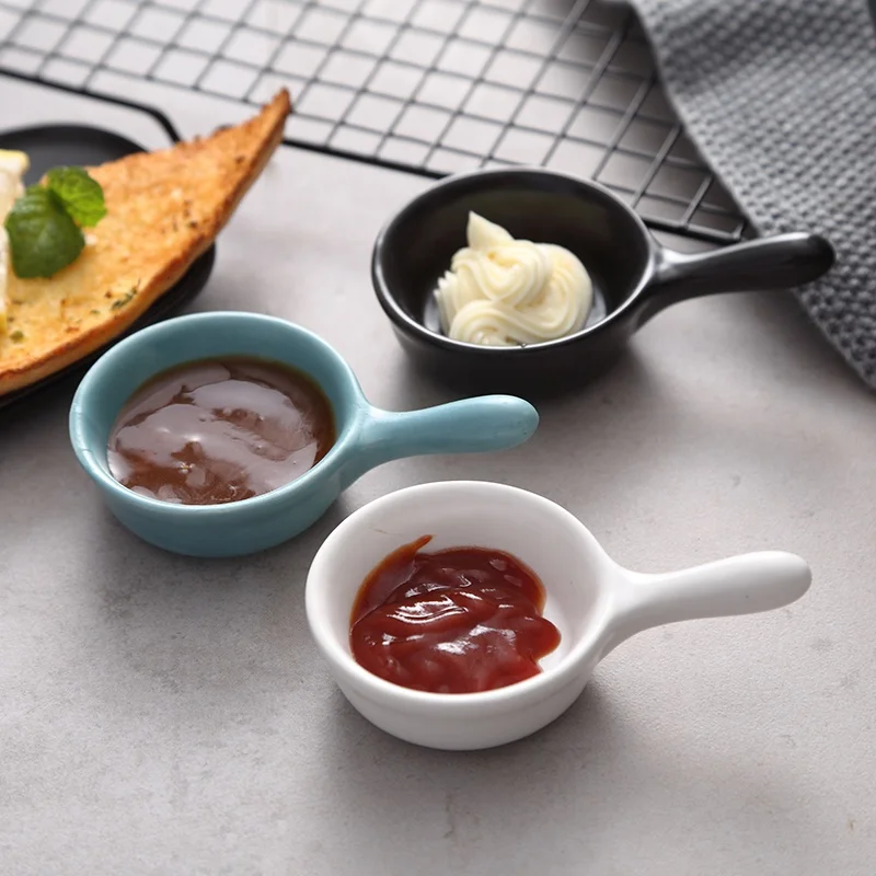 custom color restaurant used mini ceramic dipping soy sauce dish