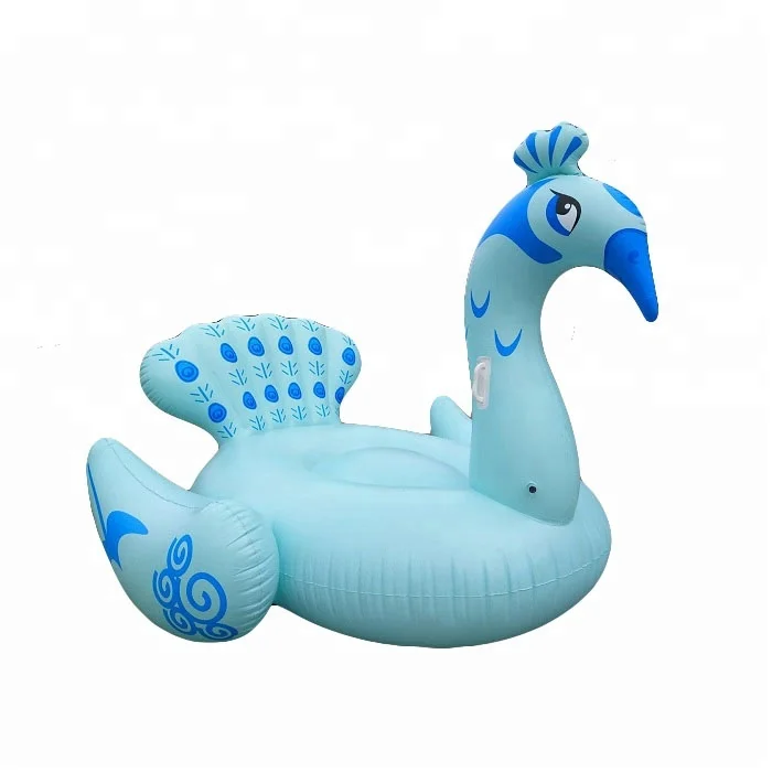 Custom PVC Inflatable Peacock Pool Float Max Capacity 100-500kg