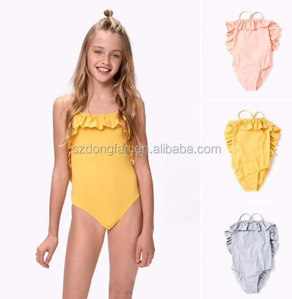 ruffle girl swimwear