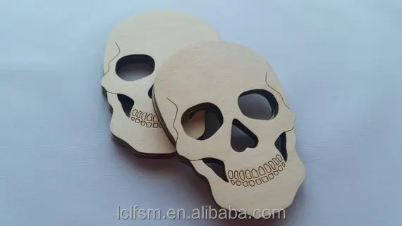 
 Лазерная вырезка деревянного украшения в виде сахарного черепа на Хэллоуин, детский подарок, скрап-бронирование, украшение дня мертвецов  