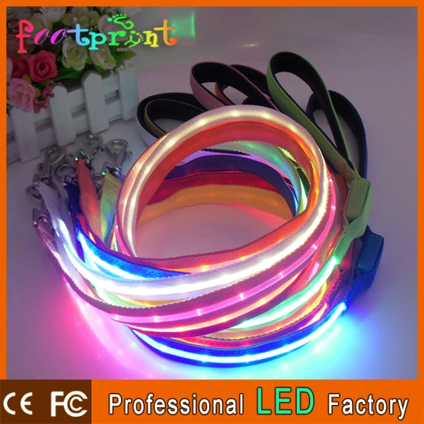 2013 высокое качество освещенные из светодиодов поводок собаки безопасности светящиеся собака полоса