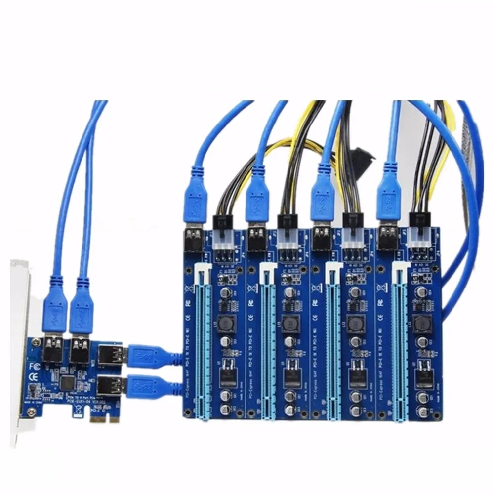 Pci 1 To 4 Pci E Express 1x To 16x Slots Riser Card Mini Itx 1x To External 2 3 4 Pci E Slot Adapter Pcie Port Multiplier Card Buy Pci 1