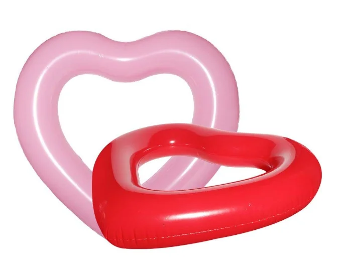 LC Pvc Inflatable Pool Float  clear Feather Ring Water Play Beach Floater Party Toys