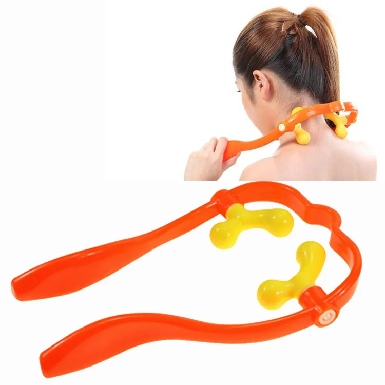 Neck Massager Treatment Neck And Shoulders Dual Trigger Point Roller Self Massage Tool Relief