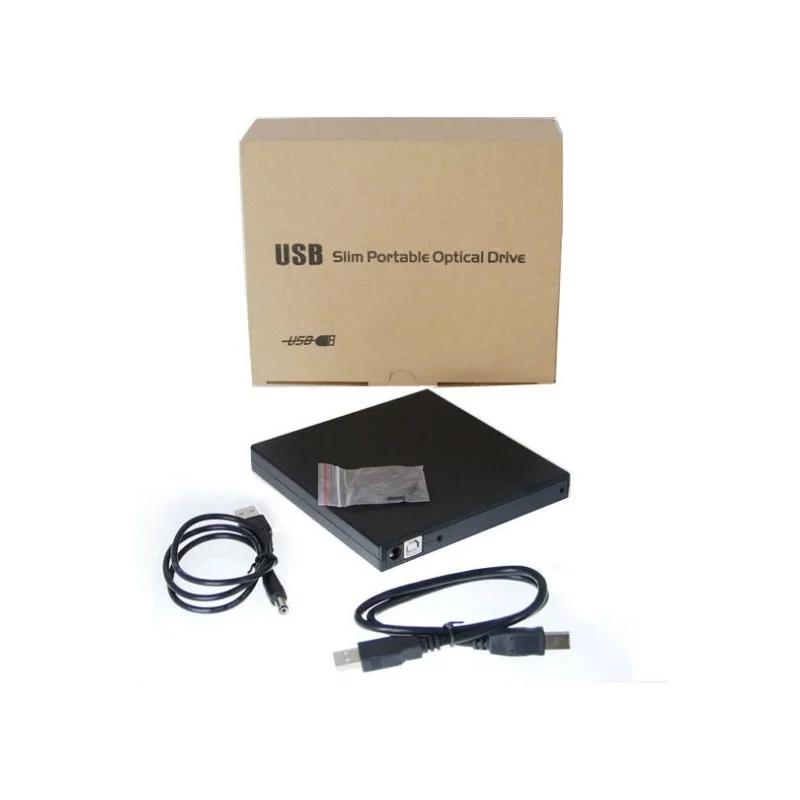  USB2.0 Порт Тонкий портативный оптический привод чехол внешний DVD-ROM диск компакт-диск с драйверами dvd писатель коробок для