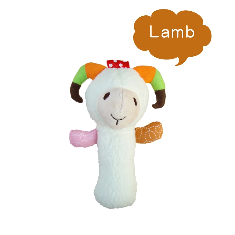 Мягкая погремушка SKKBaby в виде животного, детская игрушка, сжималка, вставка