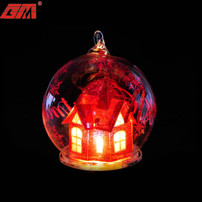 Wholesale handmade glass ball shaped personalized gifts with led light