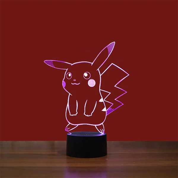 ポケモンピカチュウ 3d Led ナイトライト 3d 錯視視覚ランプ 7 色タッチテーブルデスクランプ Buy Rgb 3d 常夜灯 Led デスクランプ Led 3d ランプ Product On Alibaba Com
