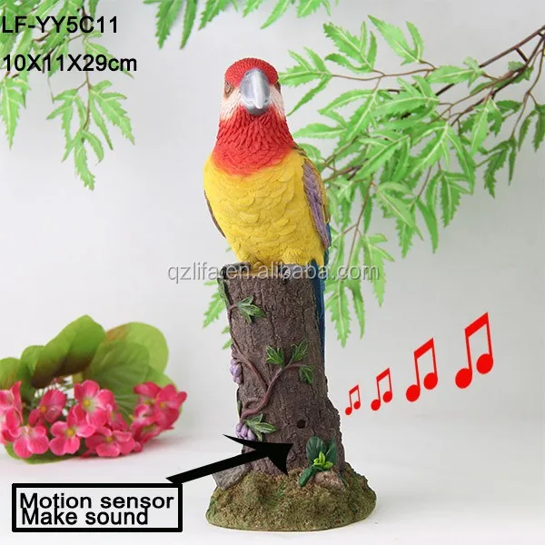 Polyresin Statue Motion Sensor Parrot Bird Sales