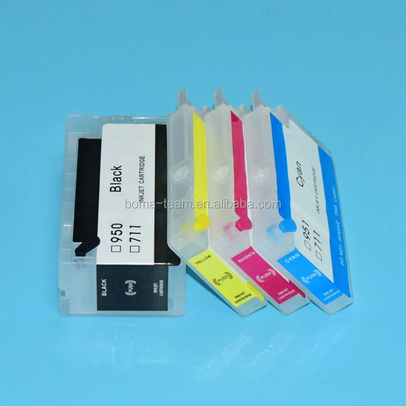 For HP711 HP 711 Designjet T120 T520 refillable ink cartridge with chips Empty 