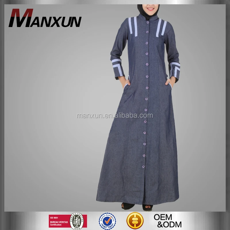 new model denim abaya