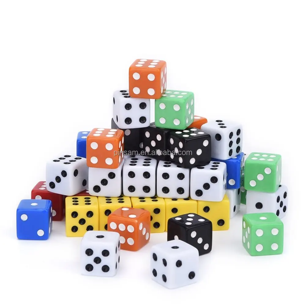 8mm Dice Round Corner Polyhedral Custom Dice Casino Game Plastic Dice