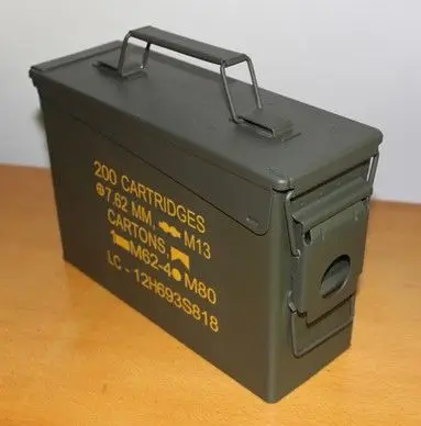 Eastony 30 Калибр M19a1 Боеприпасы Металлическая Цилиндрическая Коробка, Hi...