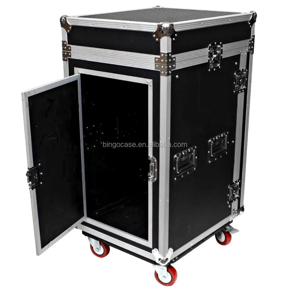 Portable 16U Rack Case with 10 Space Slant Mixer Top and Luxury Simple DJ Work Table