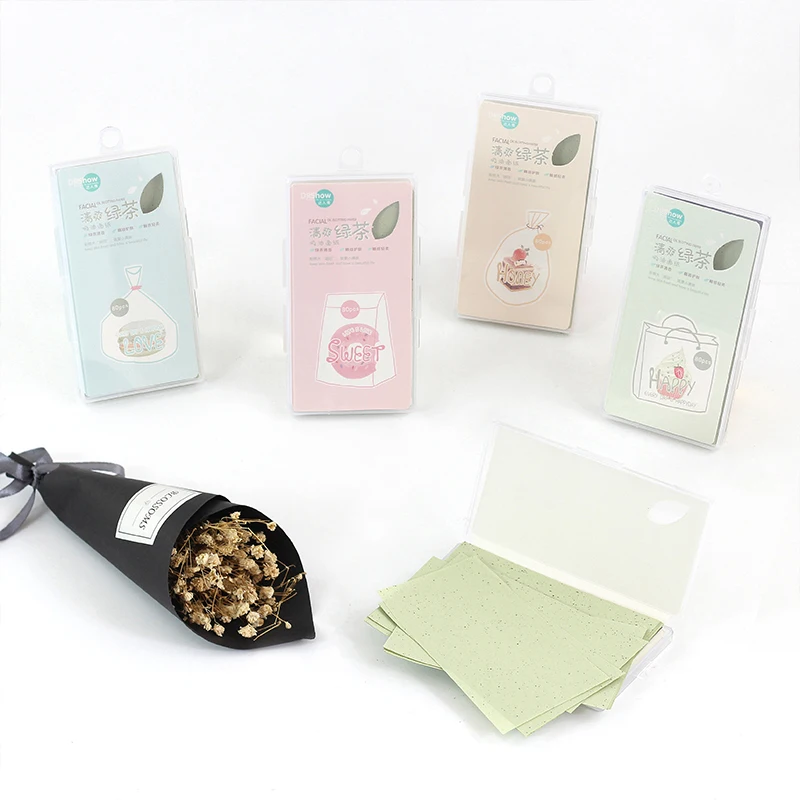 Bamboo Charcoal Facial Tissue Make Up Facial Oil Blotting Paper For