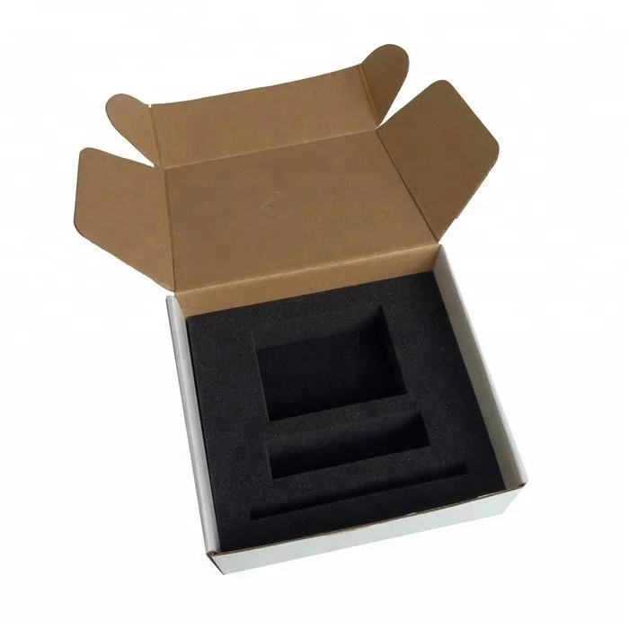 Custom E Flute Corrugated Box Mailer Shipping Box With Foam Insert ...