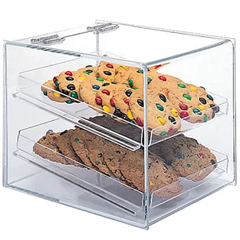 Two Tier Clear Acrylic Bakery Pastry Display Case Cabinet - Buy Two ...