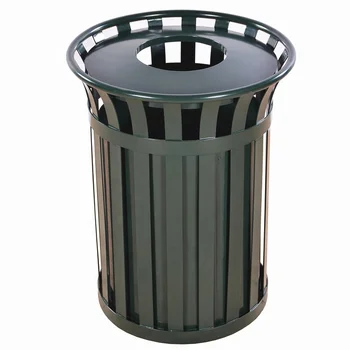 North American Style Steel Street Garbage Can Outdoor Garbage Bin - Buy ...