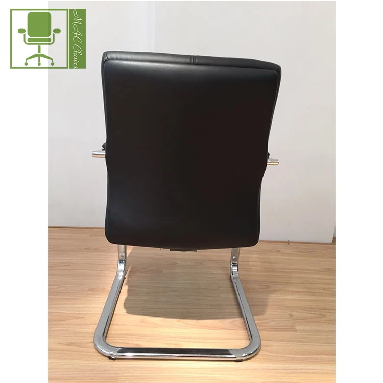 
Кожаный стул для посетителей конференций и офиса с металлической рамой 