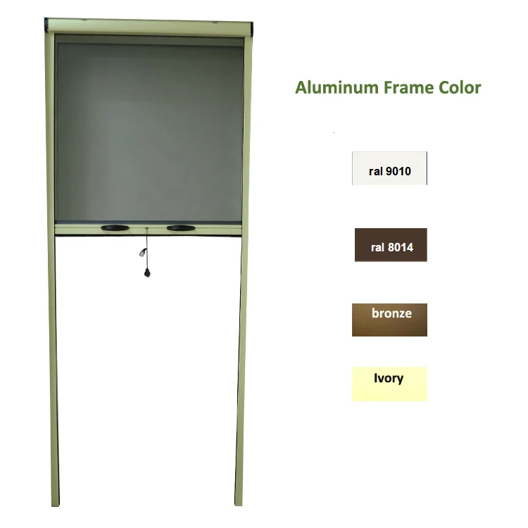 Rolling Insect Screen Window Retractable Mosquito Screen Net Insect up Down Sliding Fly Screen Window