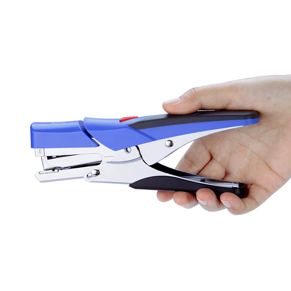 Comix Durable Metal Surface Quick Load Blue Gray Plier Stapler