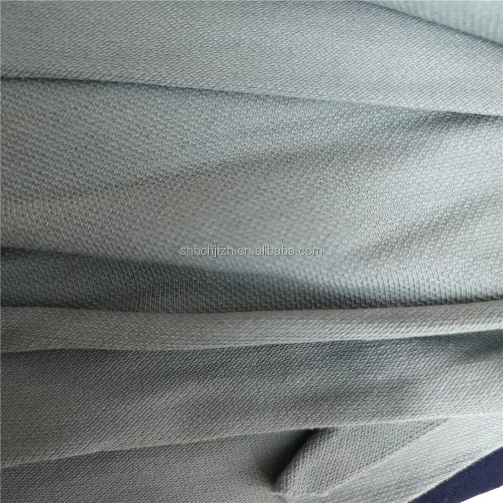 97% Cotton Spandex Pique Knit Fabric Sustainable Stretchy