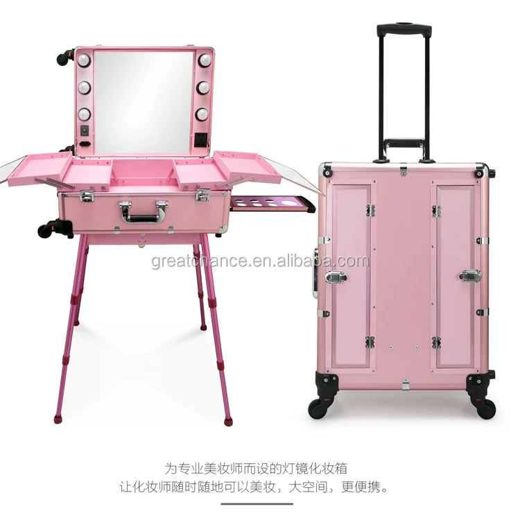 pink train table studio