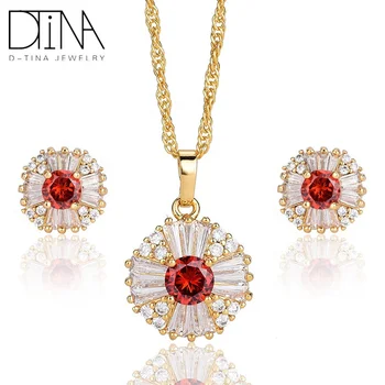 DTINA One Heart and One Theme Jewelry Set Party Costume Earrings Necklace Set
