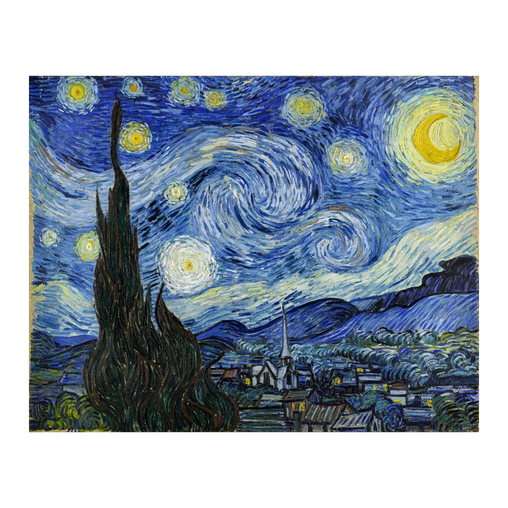 Handmade Reproduction Heavy Texture Famous Van Gogh Starry Night 3D Oil Painting