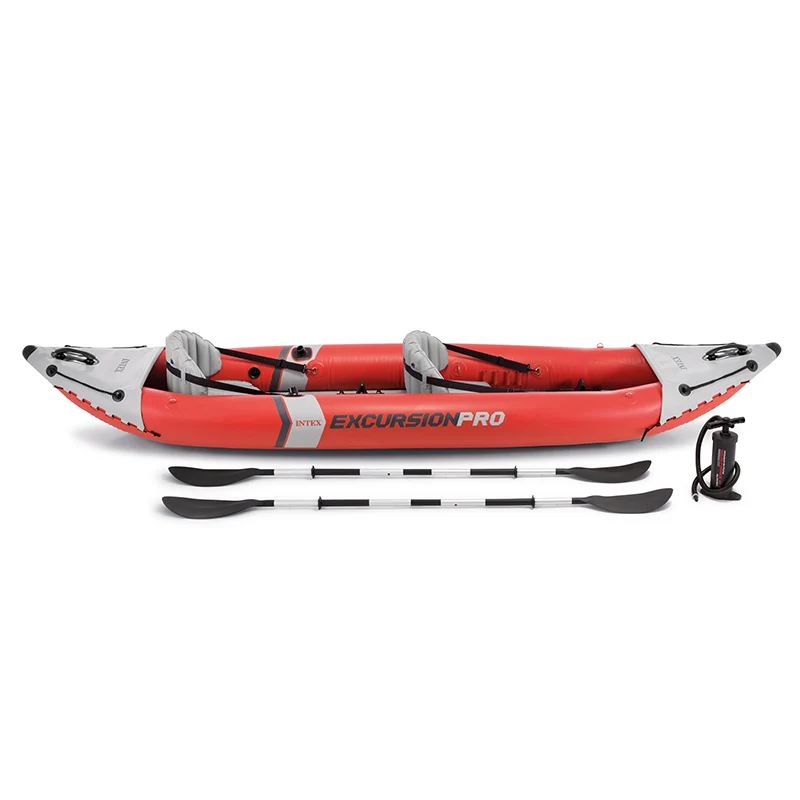 Intex 68309 EXCURSION PRO 2 Rowing Boat Fishing PVC Kayak Outdoor Water Sports Inflatable Kayak Rowing Boat