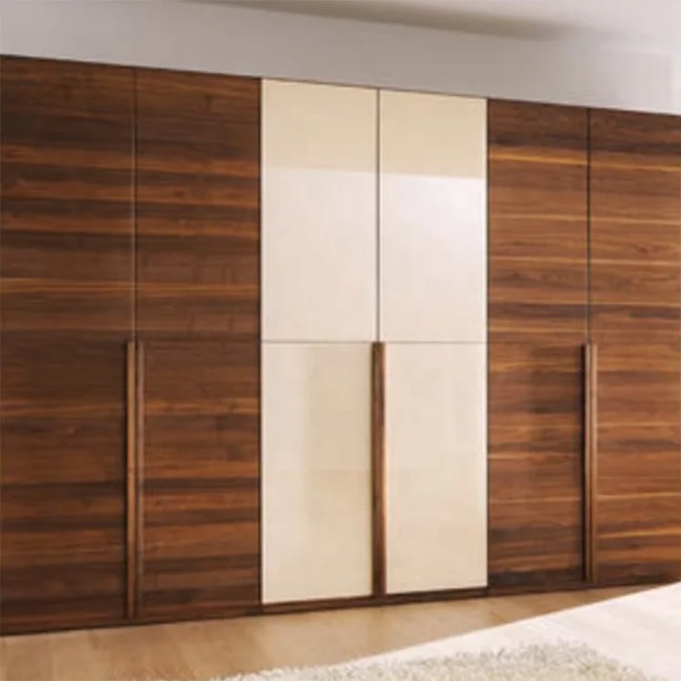 Luxury Custom Free Sample Philippines Style White Solid Wood Bedroom Wardrobe Cabinet With Simple Design