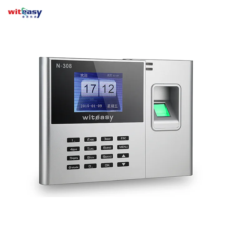 Clock Pointer Recorder Fingerprint Recognition Biometric Time in Time Out Finger Print Attendance Time Machine N308