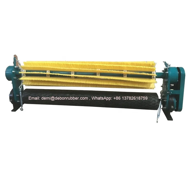 Rotary Adjustable Cylindrical Conveyor Brushes Belt Scraper Cleaner