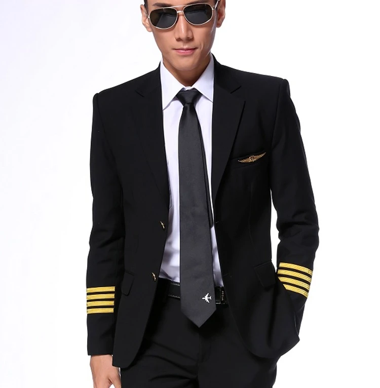 Pilot Uniform Airline US Navy Captain Uniforme Double Breasted Mariner  Sailor Seaman Jacket Pants Flight Aviation Costume | lupon.gov.ph